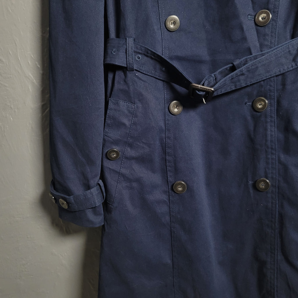 Women's Mango Classic Navy Trench Coat With Belt