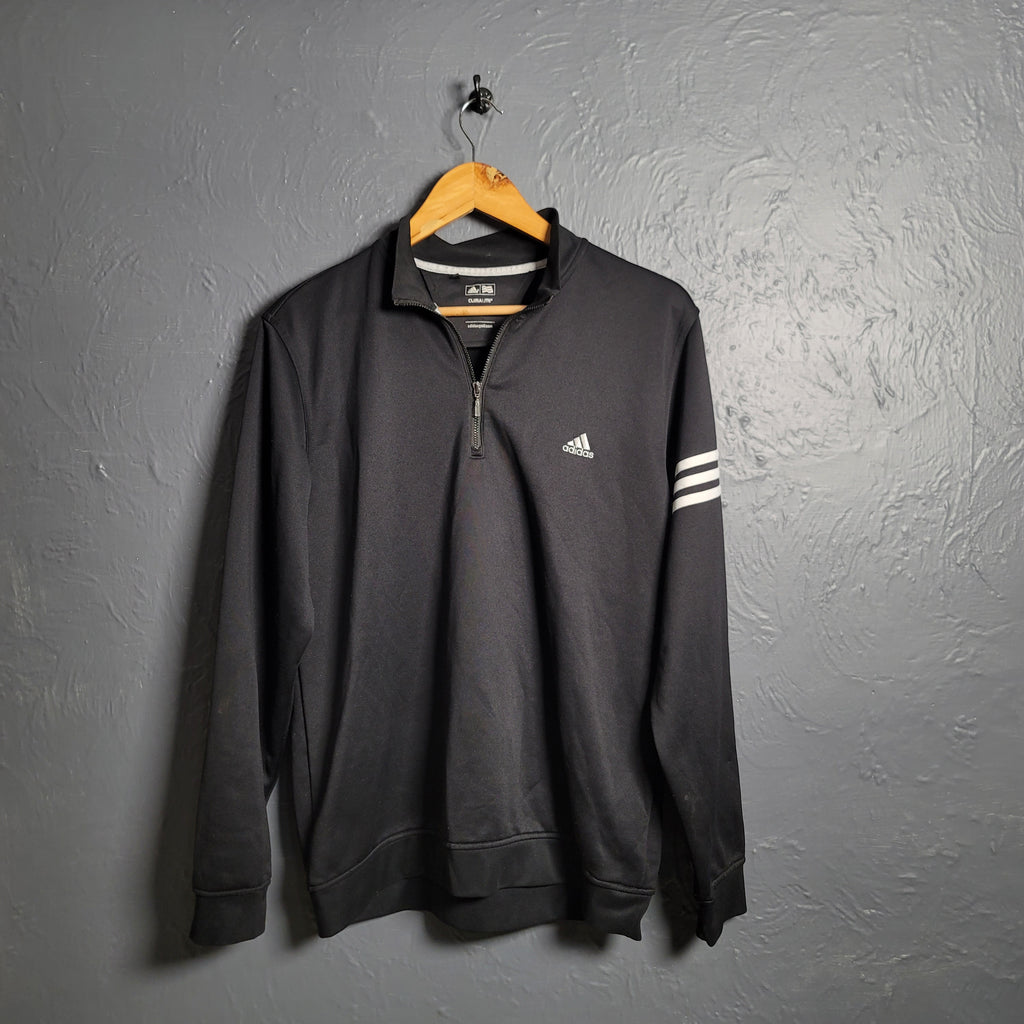 Men's Adidas Black Climalite Quarter Zip Pullover