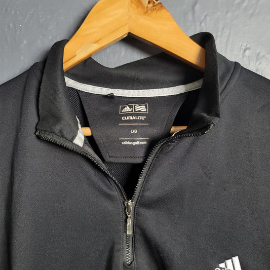 Men's Adidas Black Climalite Quarter Zip Pullover