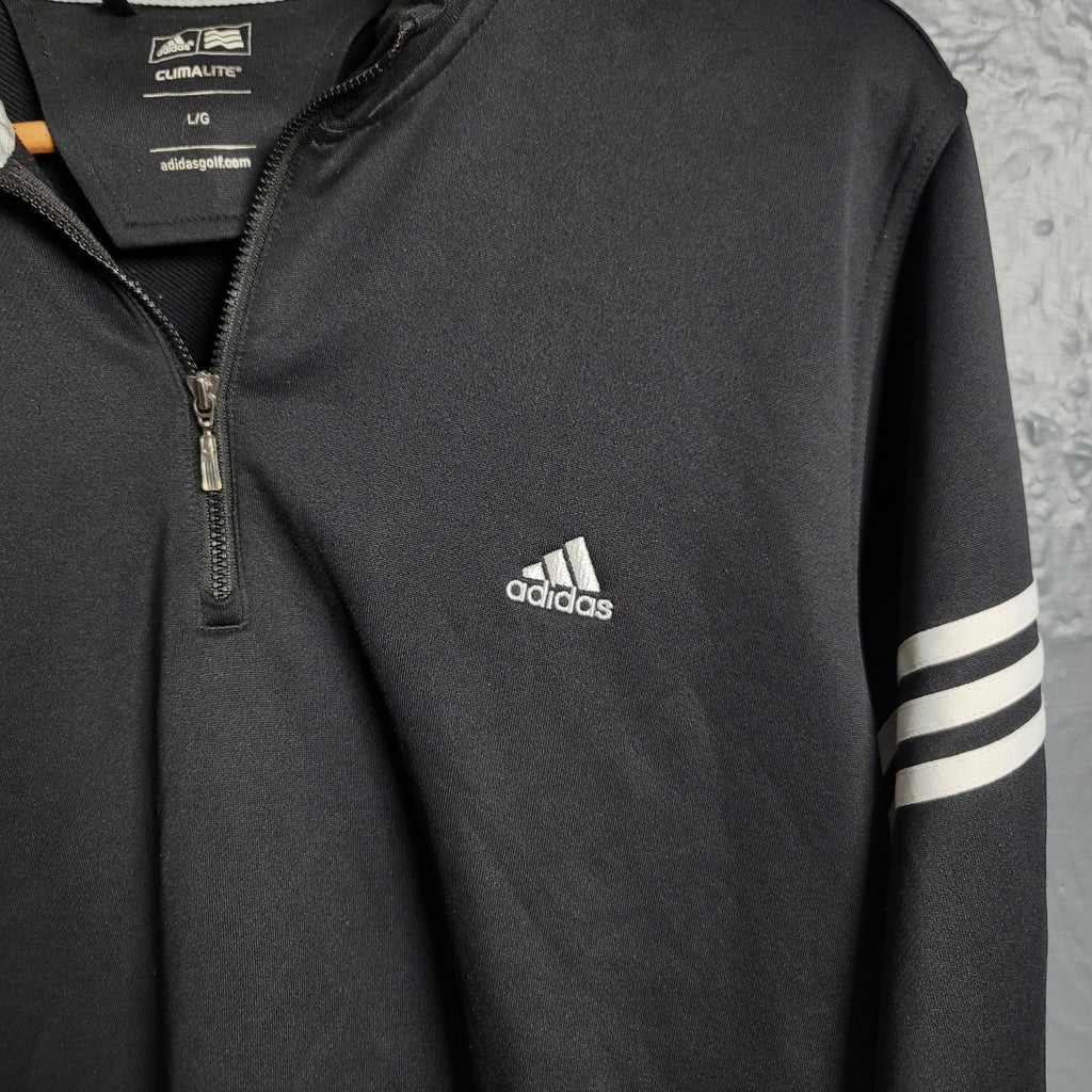 Men's Adidas Black Climalite Quarter Zip Pullover