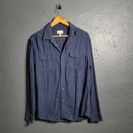 Sonoma Navy Casual Long Sleeve Button Shirt