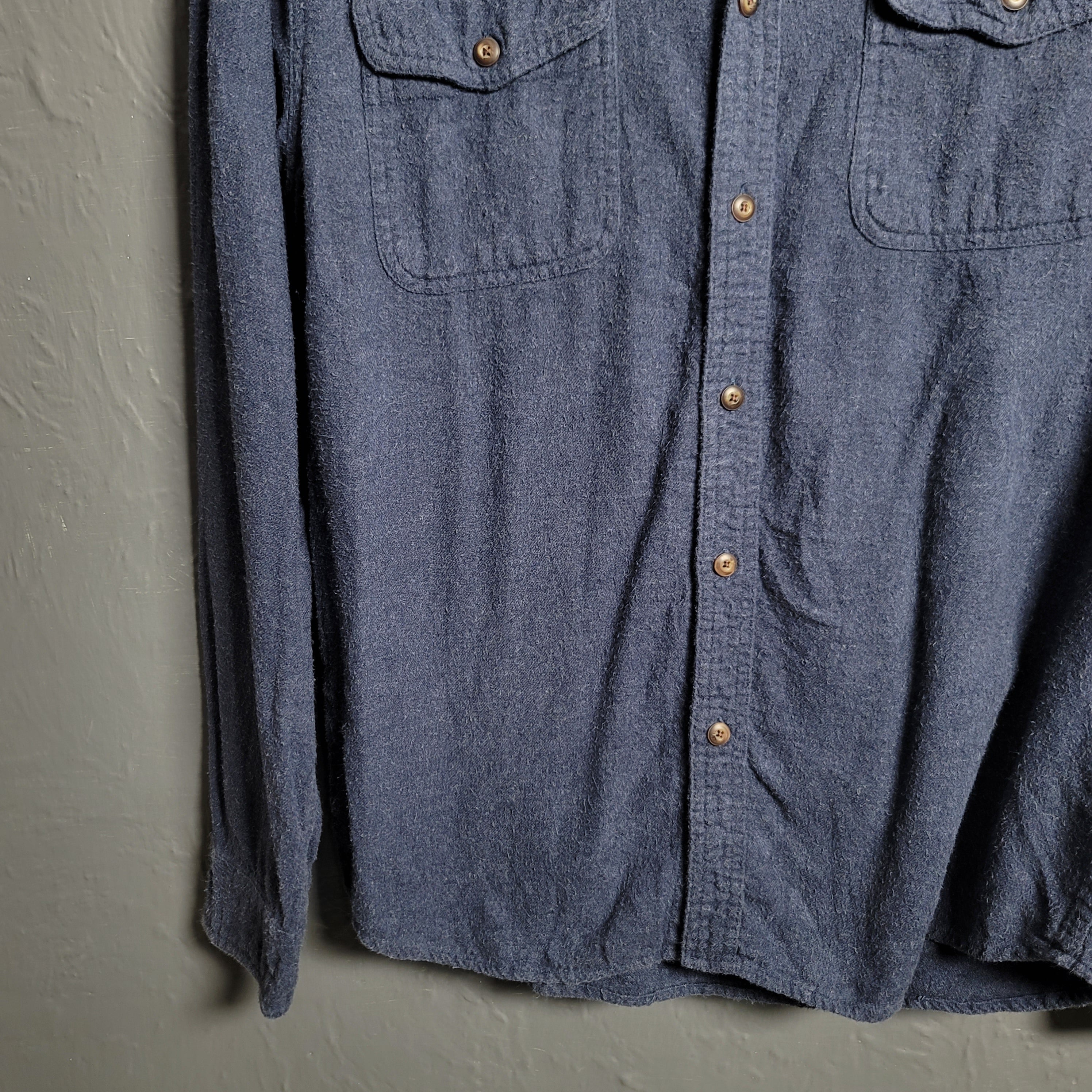 Sonoma Navy Casual Long Sleeve Button Shirt