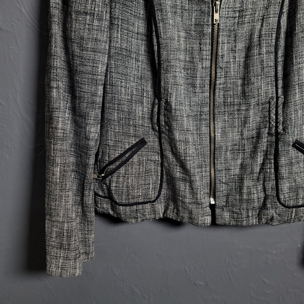 Trenz by Theresa Grey Linen Blend Knit Jacket