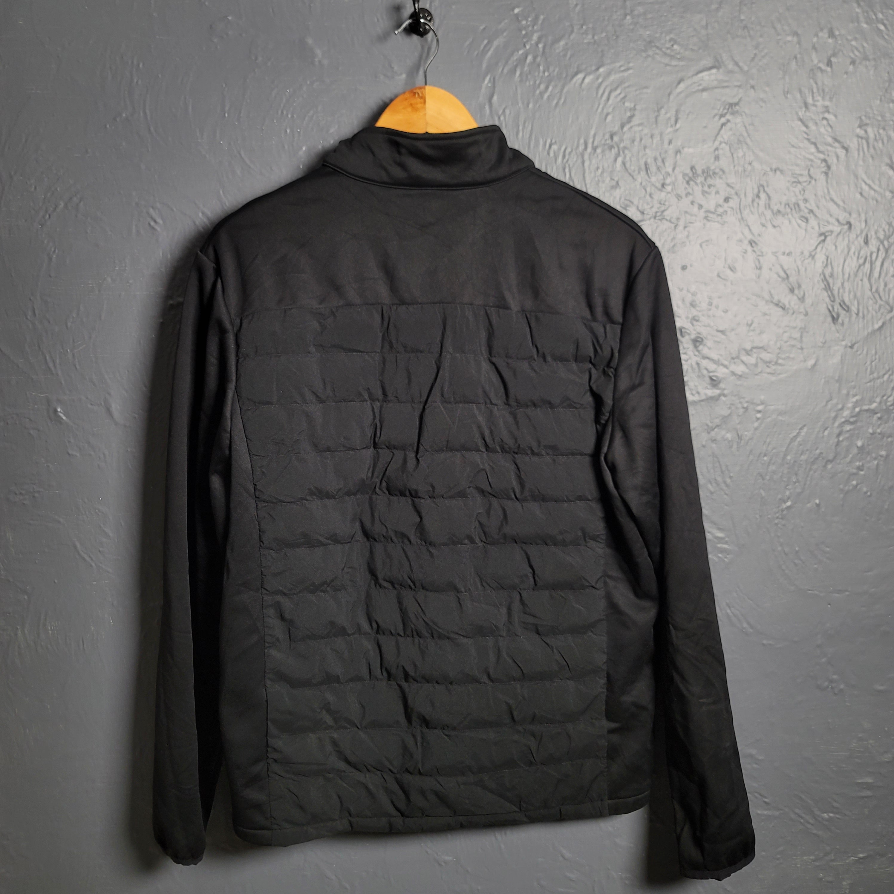 32 Degrees Men's Mixed Media Jacket with Full Zipper Closure and Zippered Pockets