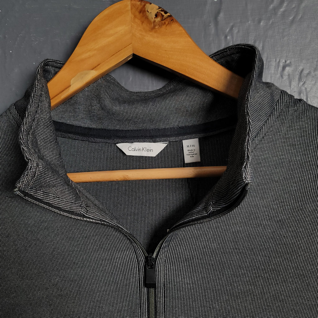 Calvin Klein Grey Zip Neck Sweatshirt