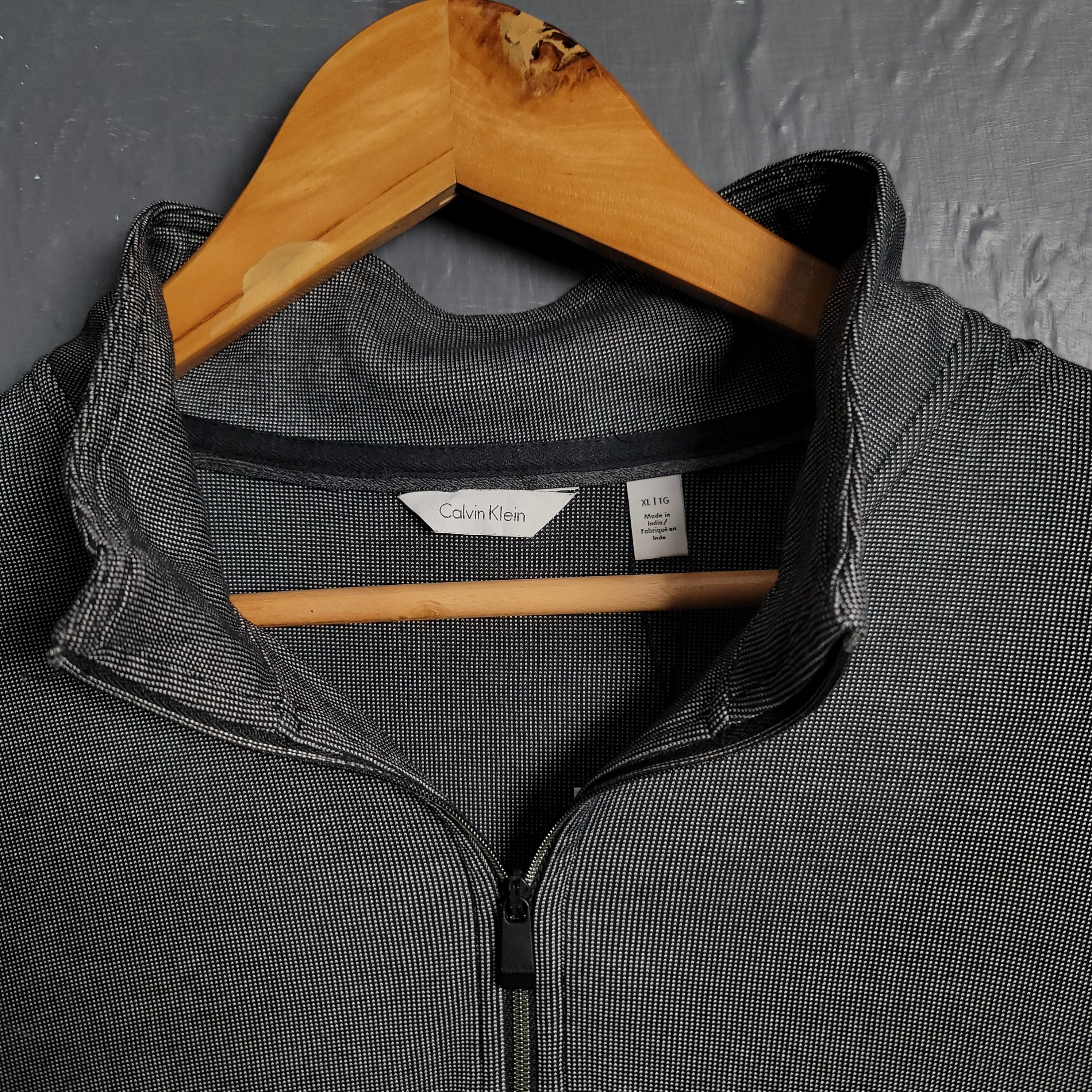 Calvin Klein Grey Zip Neck Sweatshirt
