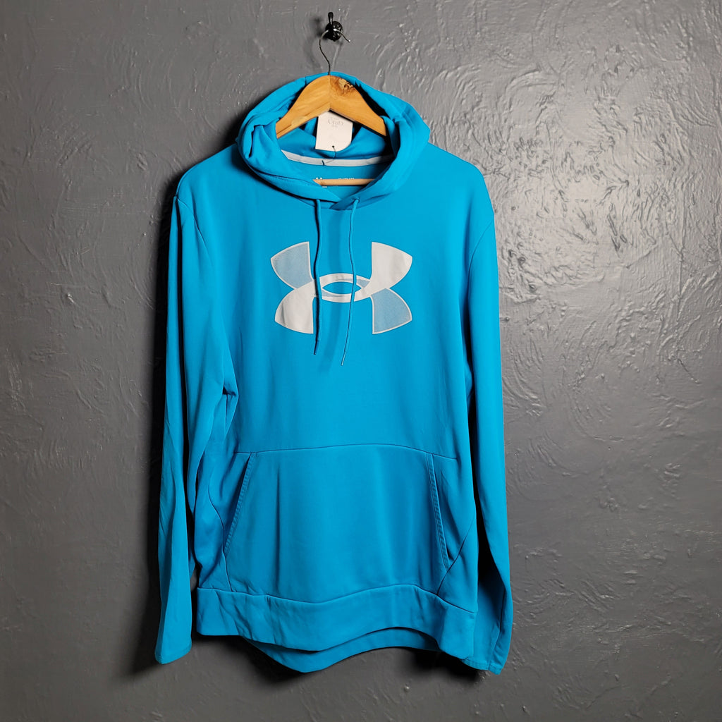 Under Armour Over-sized loose fit Big Logo Hoodie - Radar Blue Halo Gray.