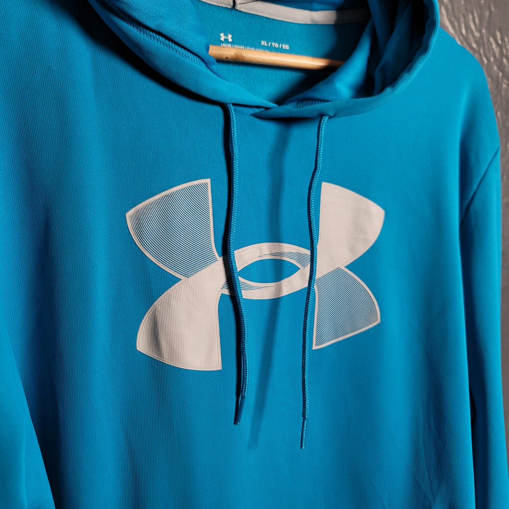 Under Armour Over-sized loose fit Big Logo Hoodie - Radar Blue Halo Gray.