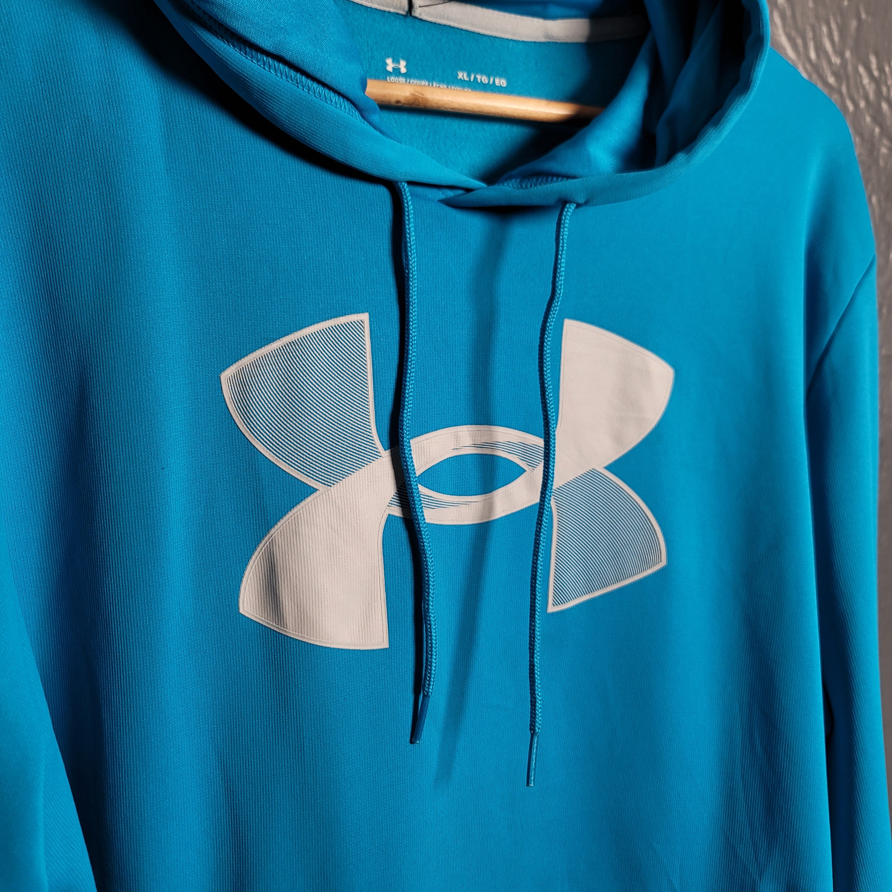 Under Armour Over-sized loose fit Big Logo Hoodie - Radar Blue Halo Gray.