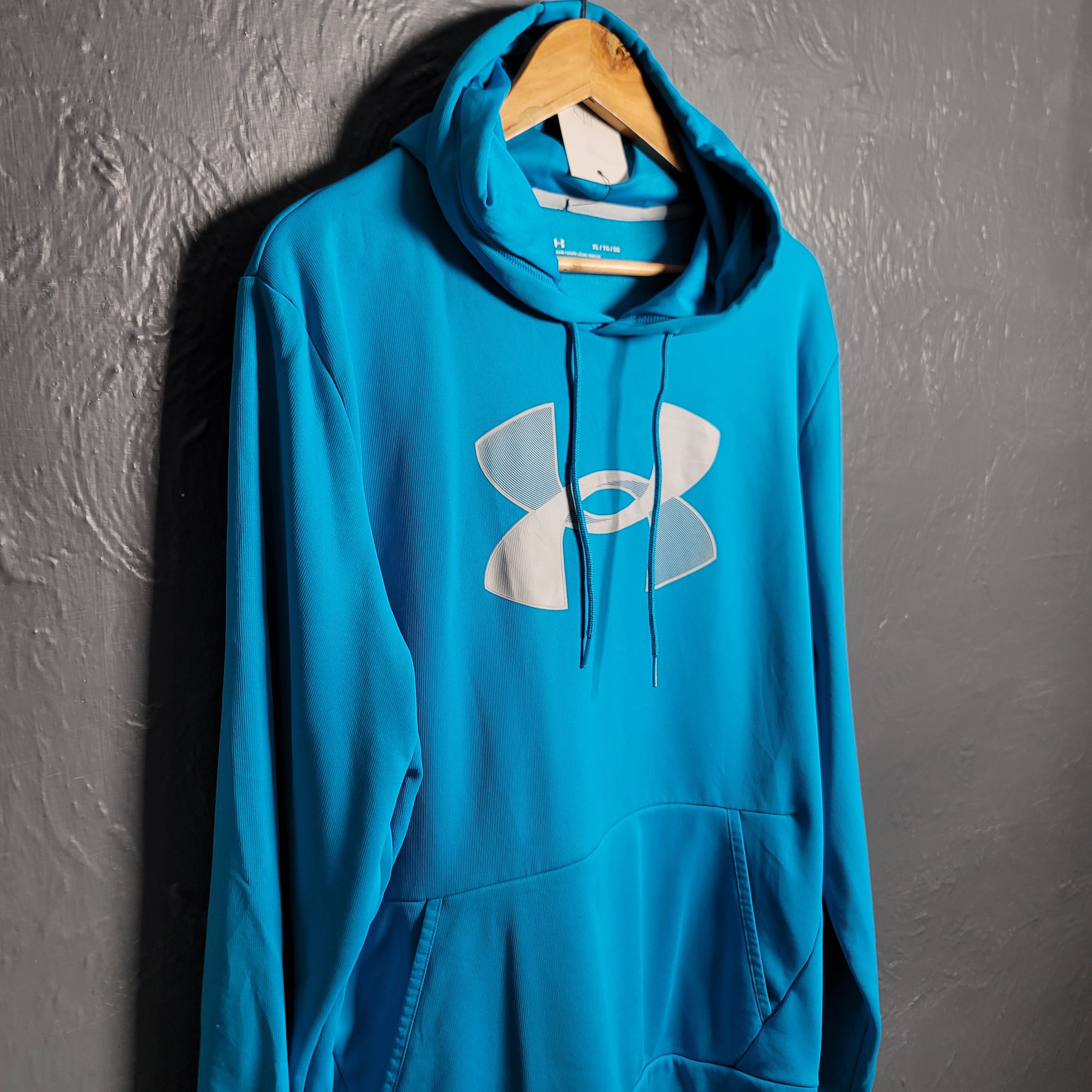Under Armour Over-sized loose fit Big Logo Hoodie - Radar Blue Halo Gray.