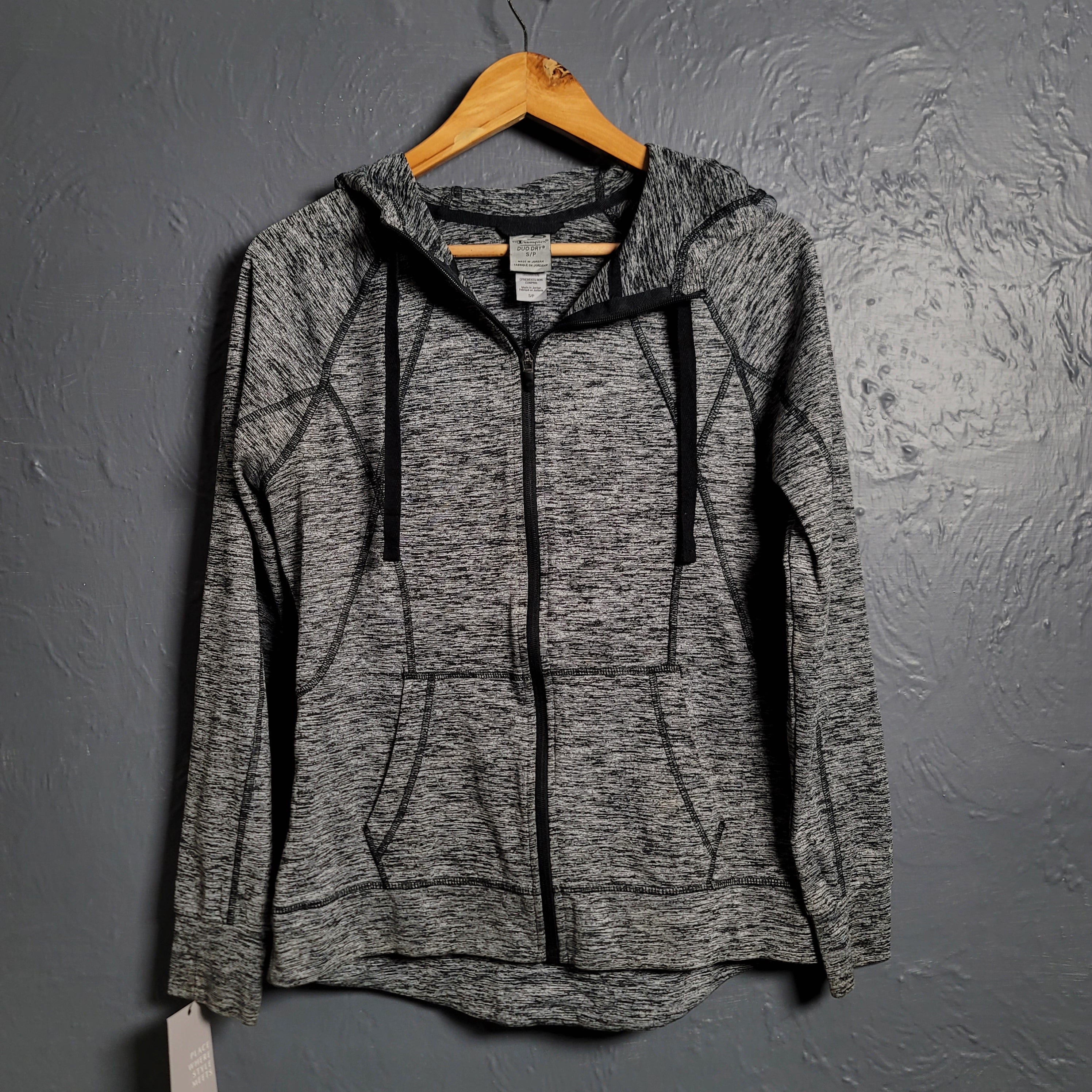 Women's Champions Duo Dry grey zip-up hooded  jacket