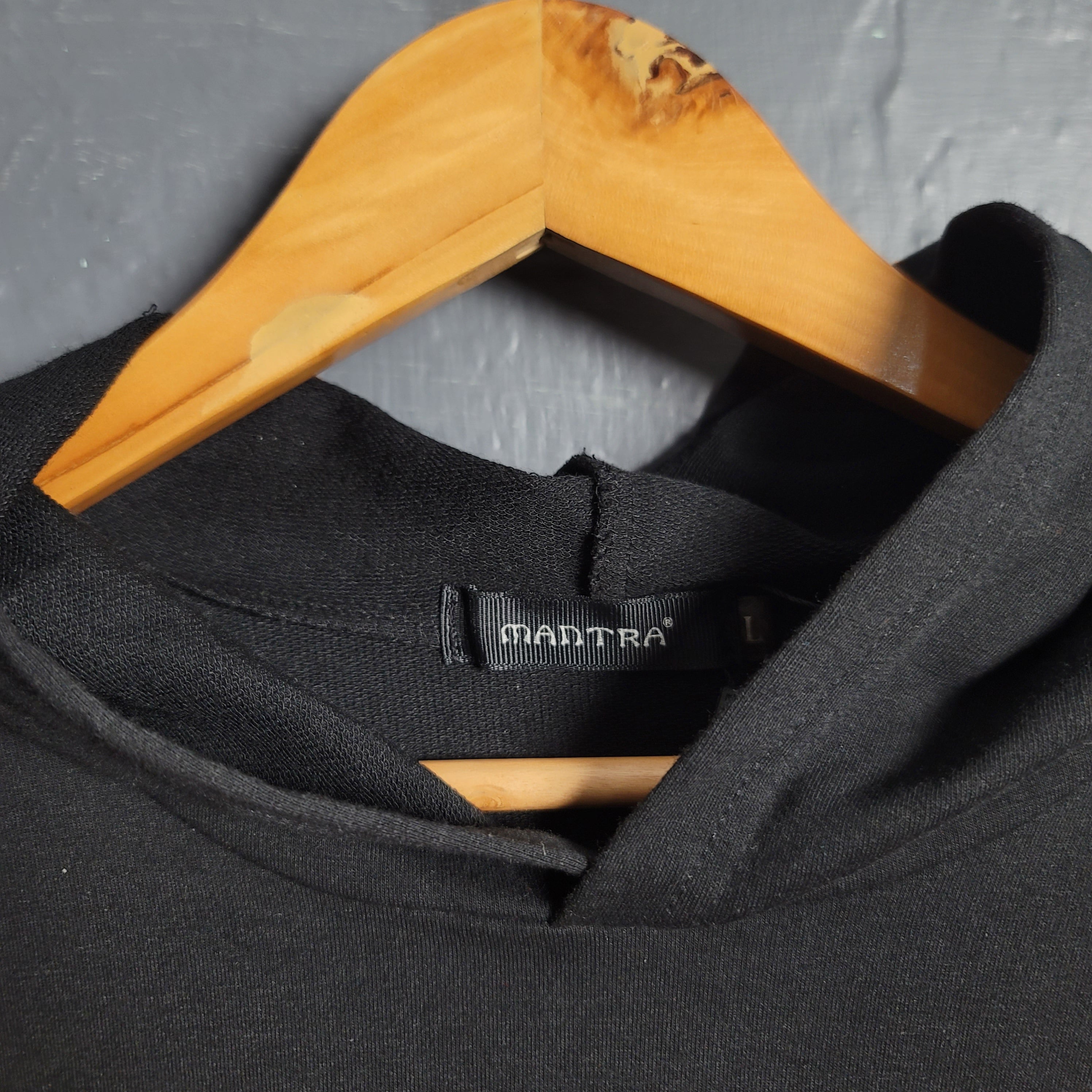 Women's Red & Black Cropped Hooded Sweatshirt