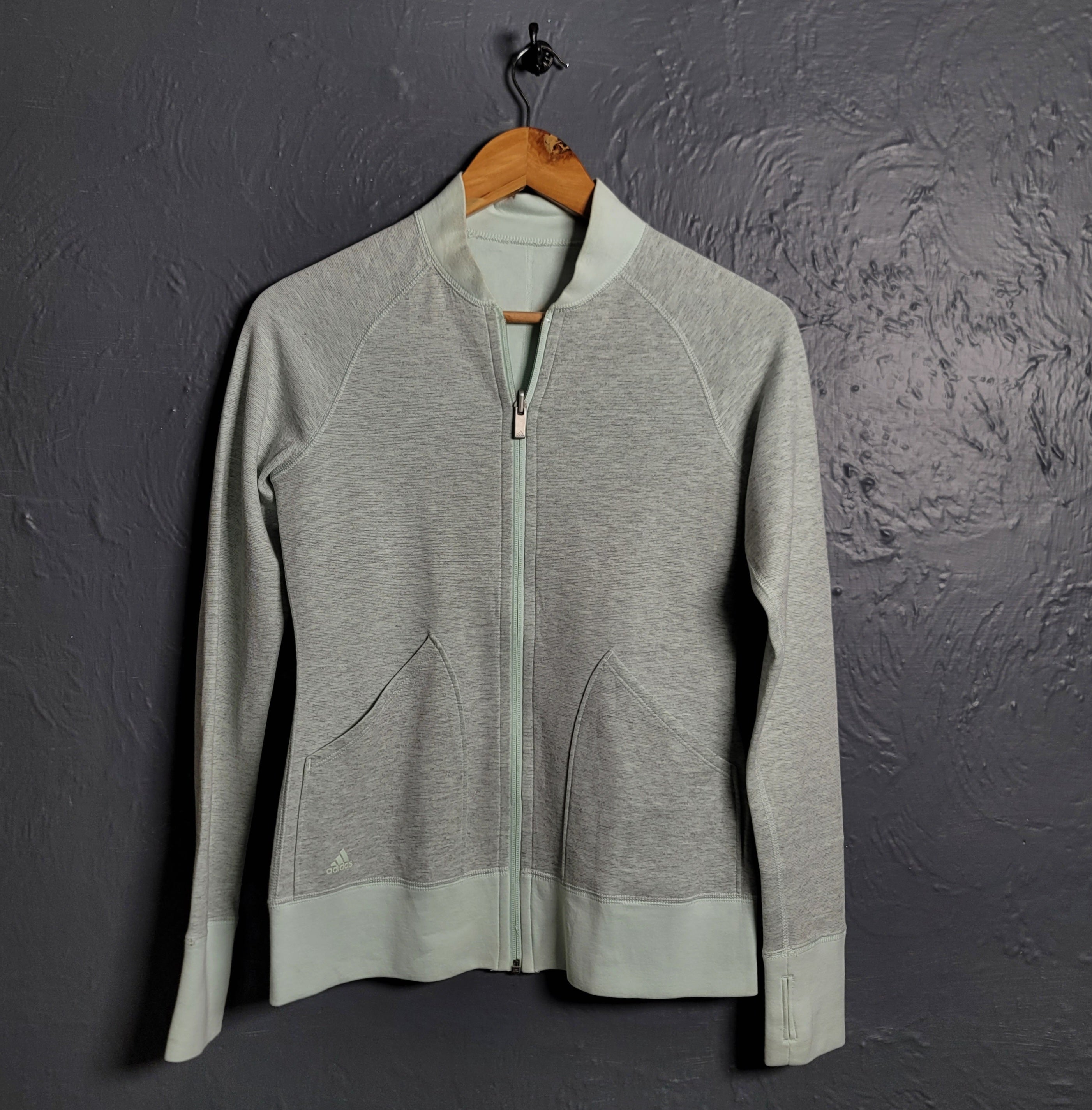 Women's Light Green Adidas Active Wear Jacket