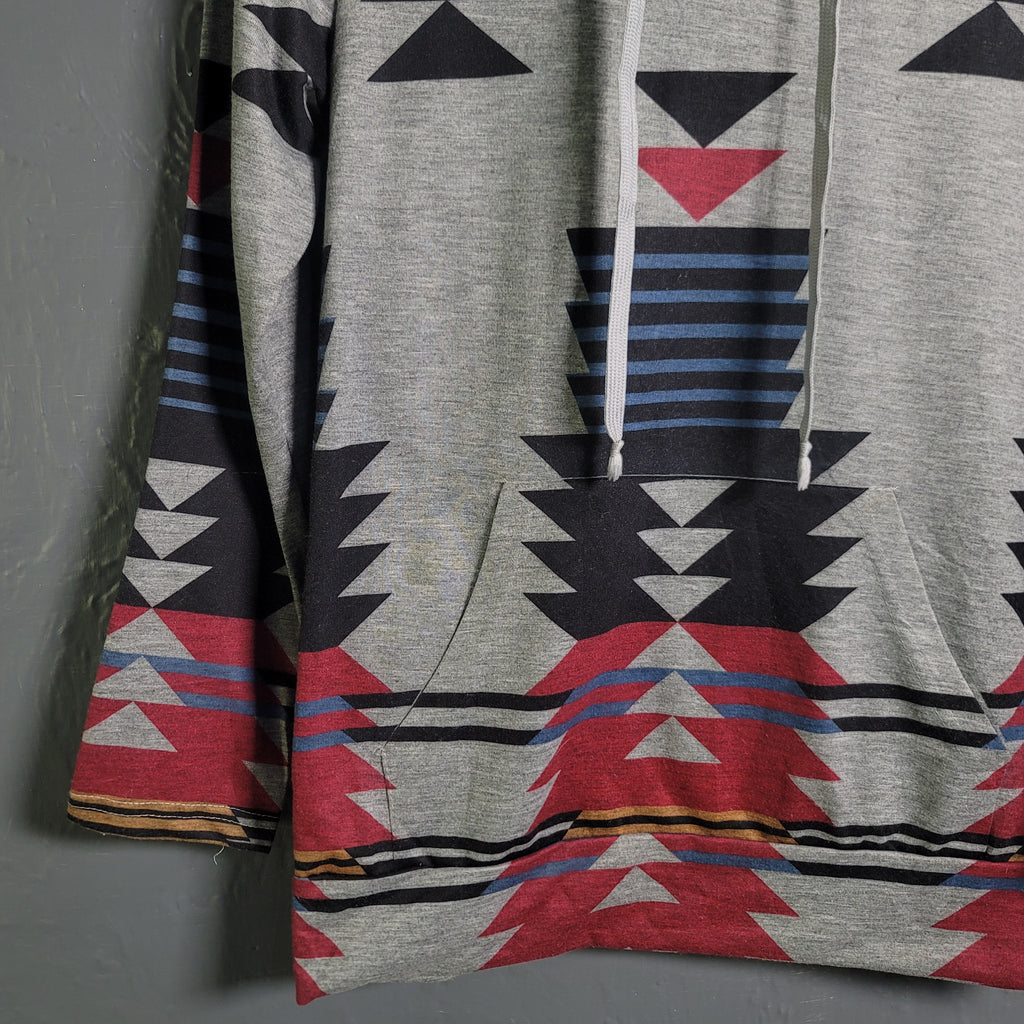 Women's Retro Pullover Hoodie Geometric Pattern