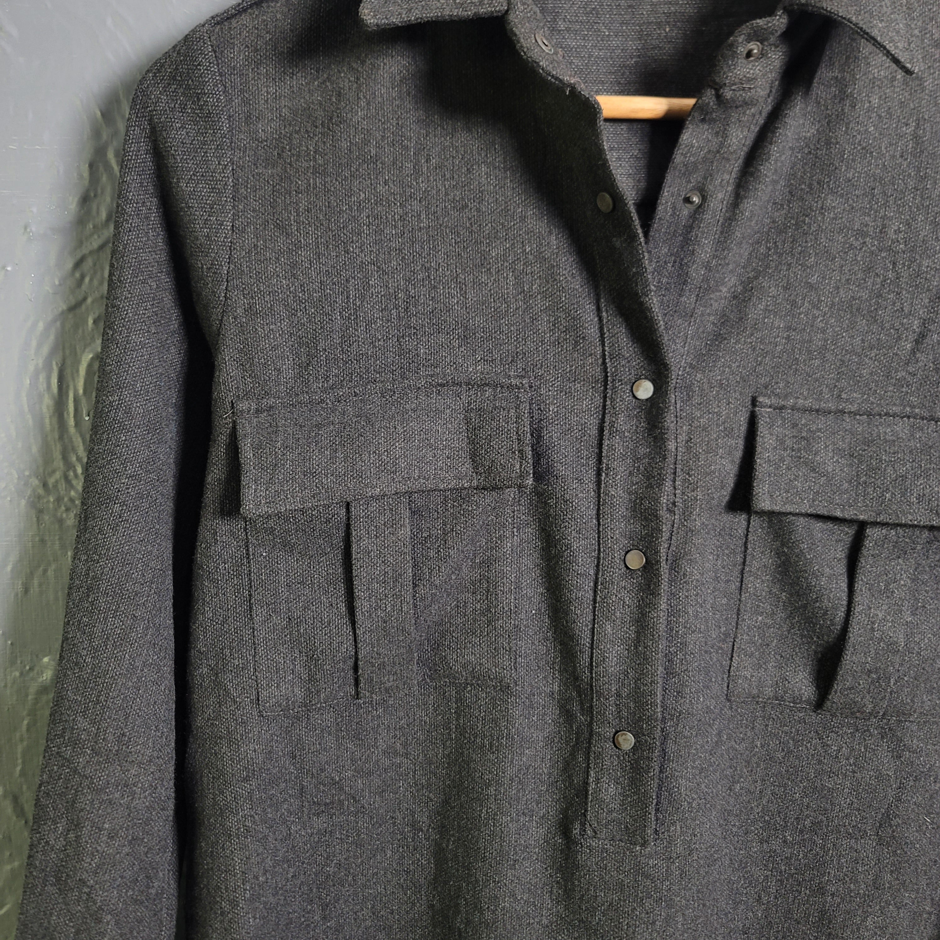 Zara Woman Grey Long Shirt Dress