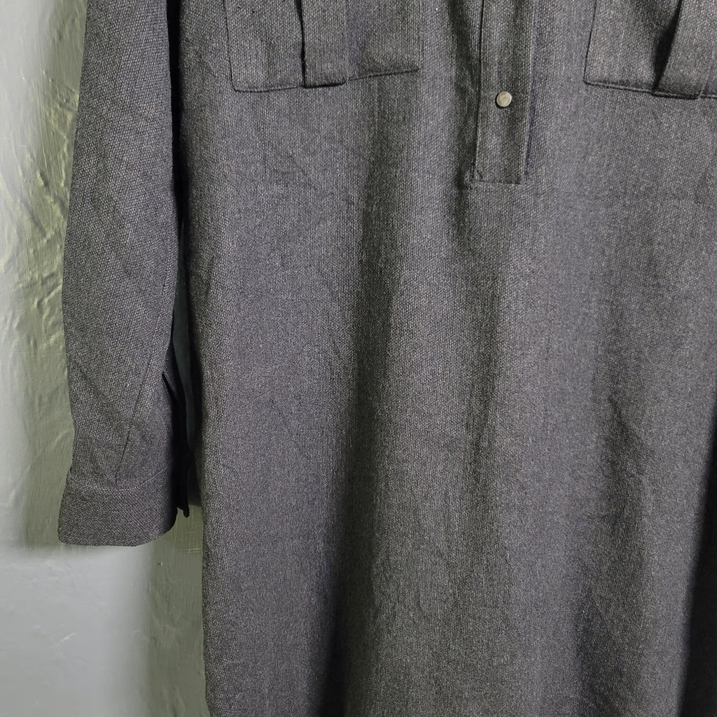 Zara Woman Grey Long Shirt Dress
