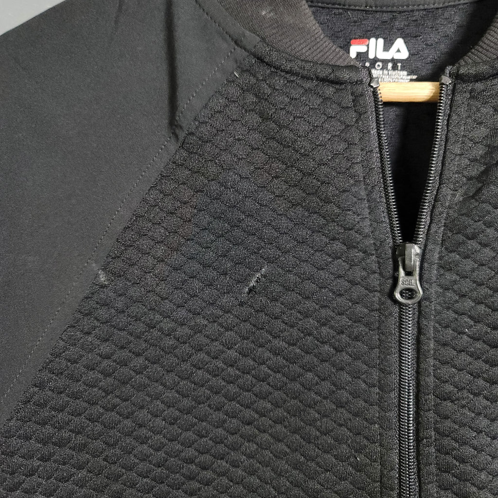 Women's Black Fila Track Jacket