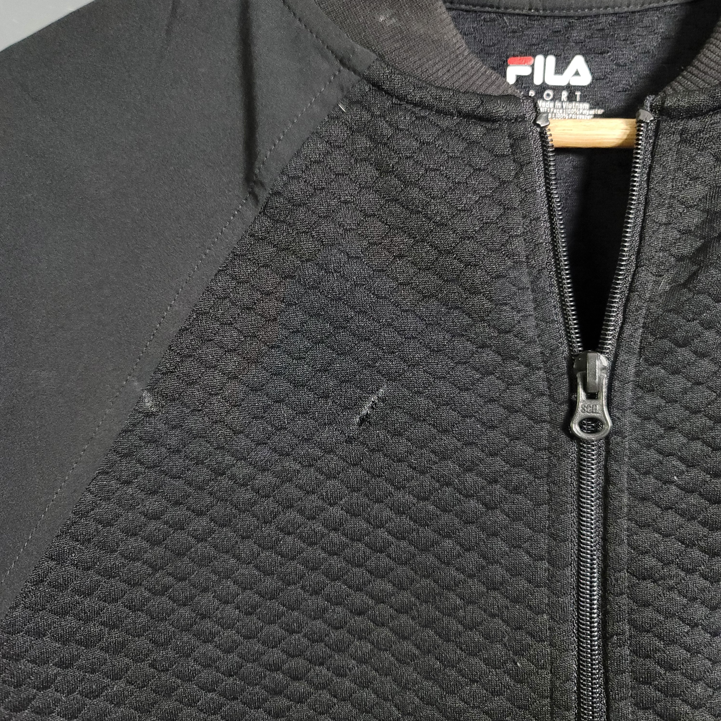 Women's Black Fila Track Jacket