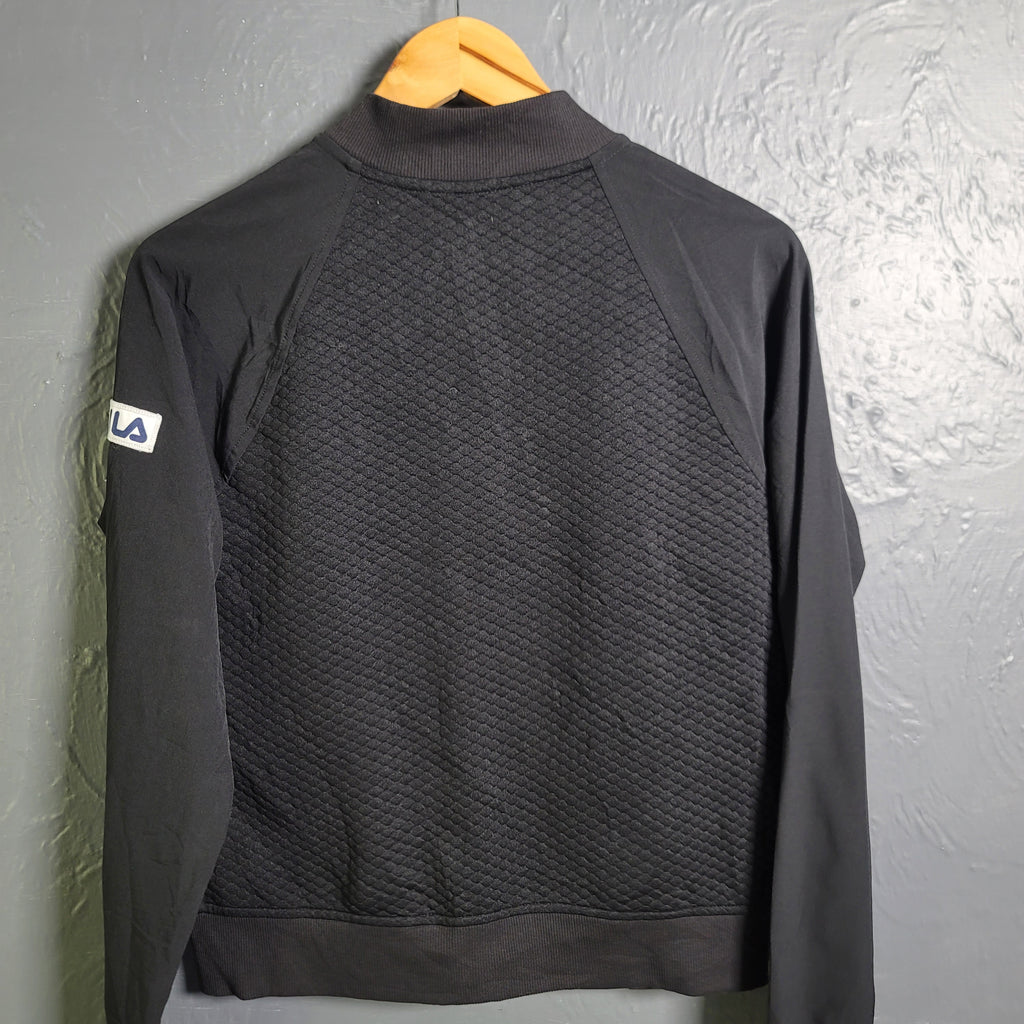 Women's Black Fila Track Jacket