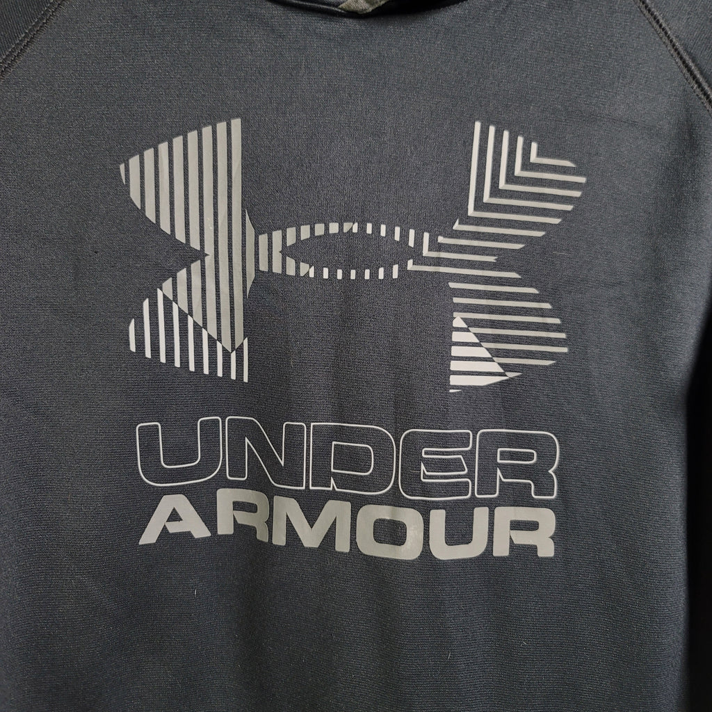 Under Armour Black/Gray loose fit pull over hooded sweatshirt