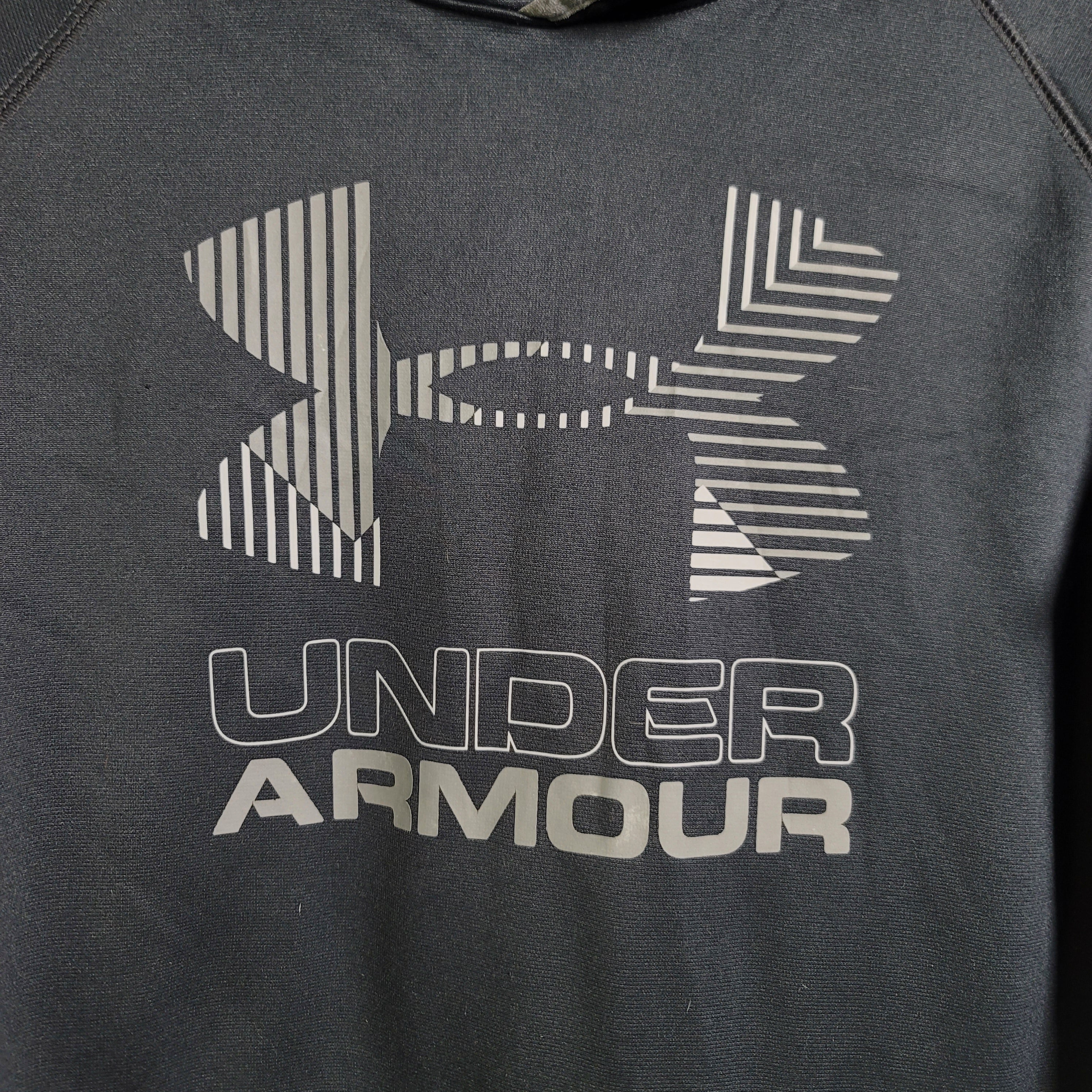Under Armour Black/Gray loose fit pull over hooded sweatshirt