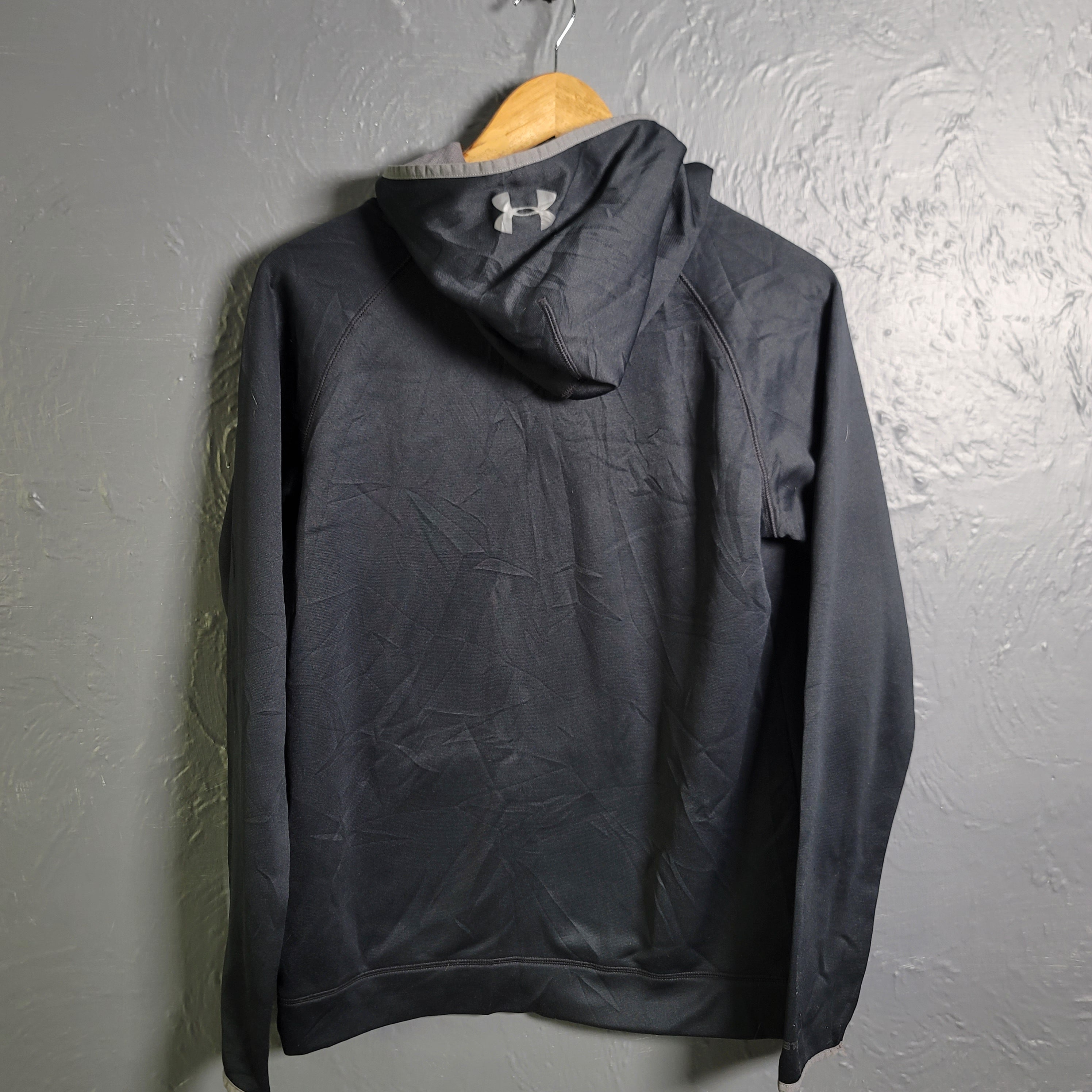 Under Armour Black/Gray loose fit pull over hooded sweatshirt
