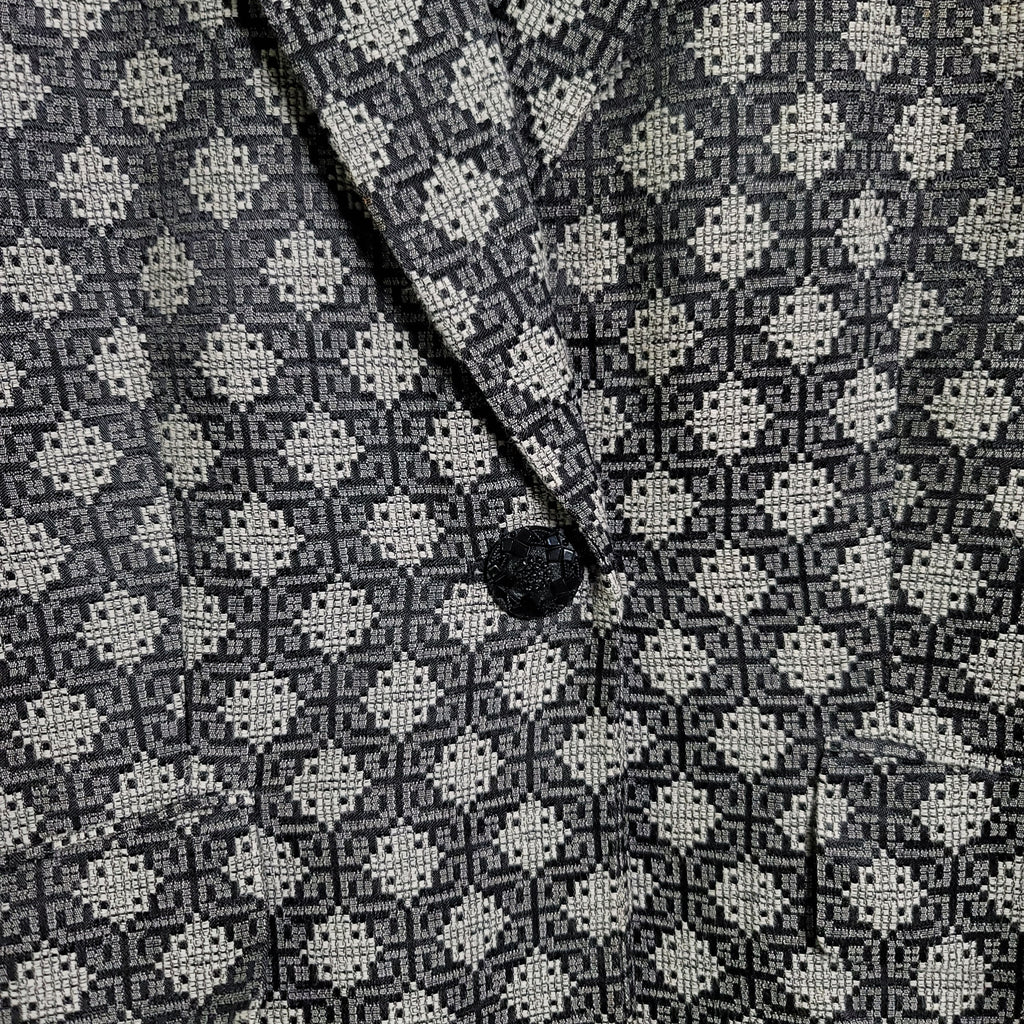 Women's Anna Klein Black and Silver Patterned Designer Blazer