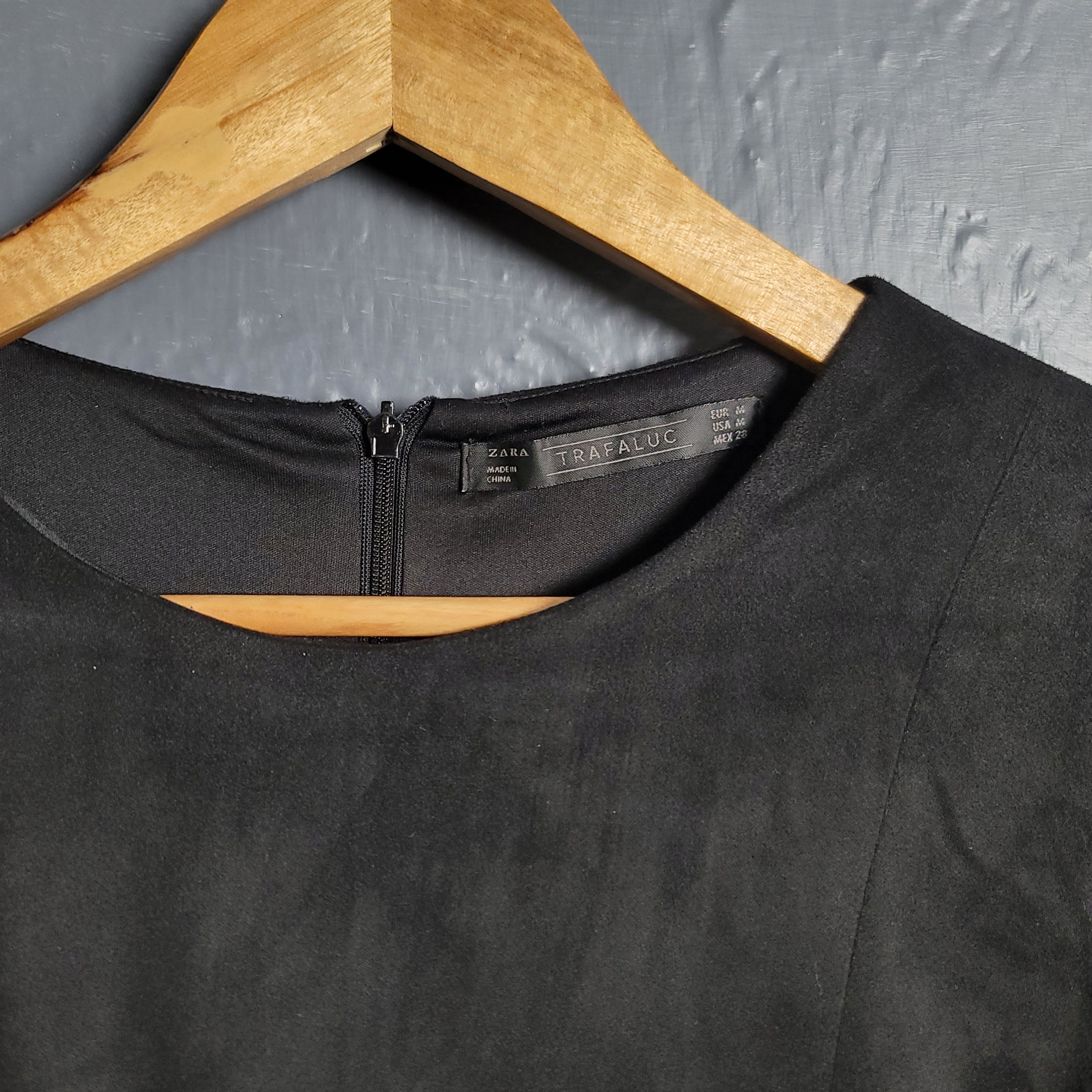 ZARA Black Suede Dress (Mini Dress) THE GREY AREA ZARA Black Suede Dress (Mini Dress) THE GREY AREA