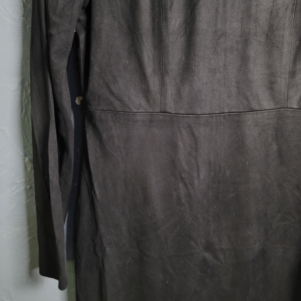 ZARA Black Suede Dress (Mini Suit)