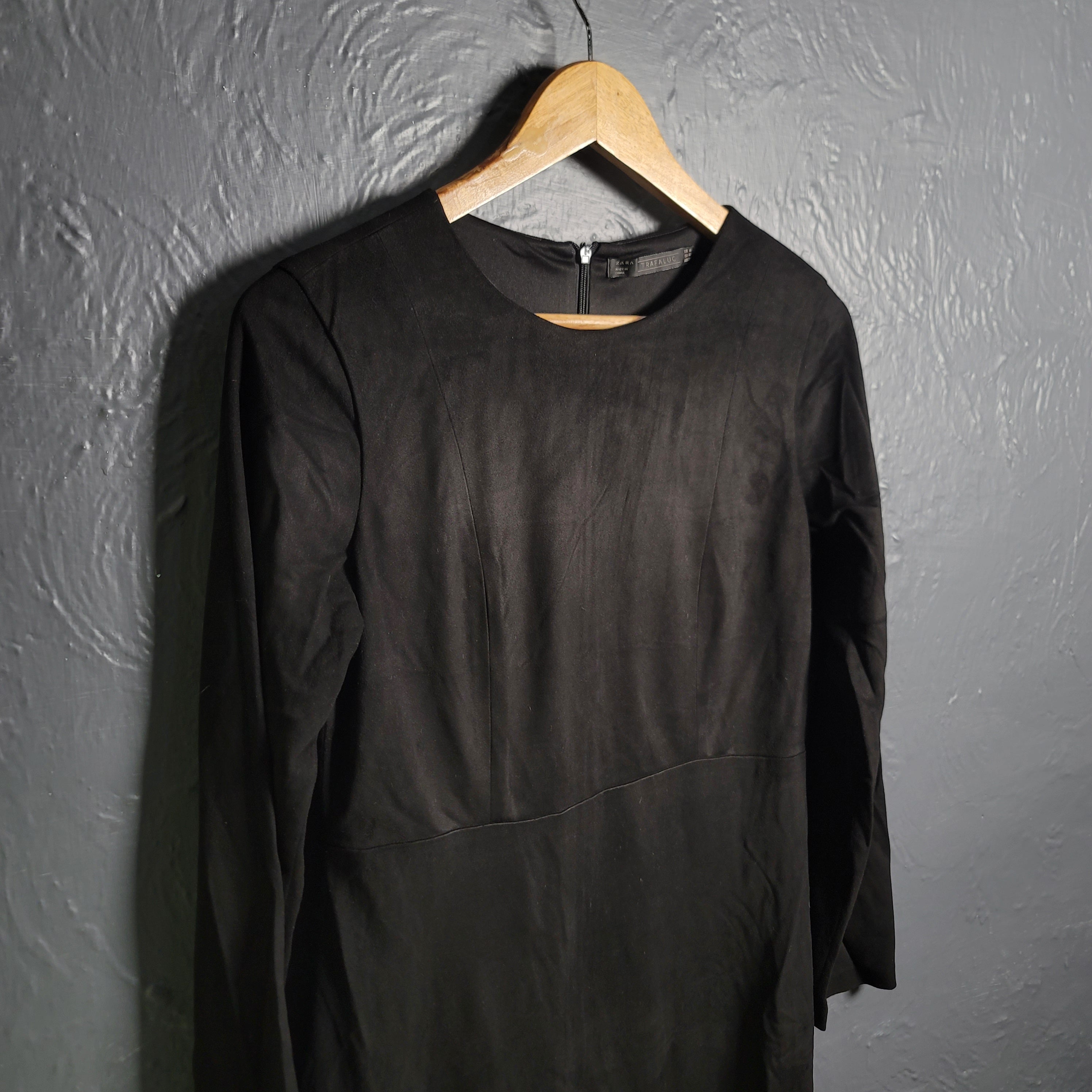 ZARA Black Suede Dress (Mini Dress) THE GREY AREA ZARA Black Suede Dress (Mini Dress) THE GREY AREA