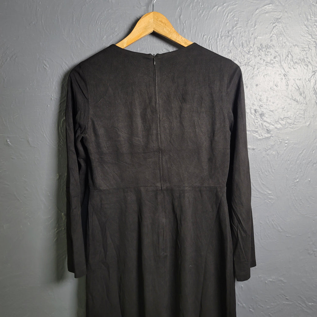 ZARA Black Suede Dress (Mini Suit)