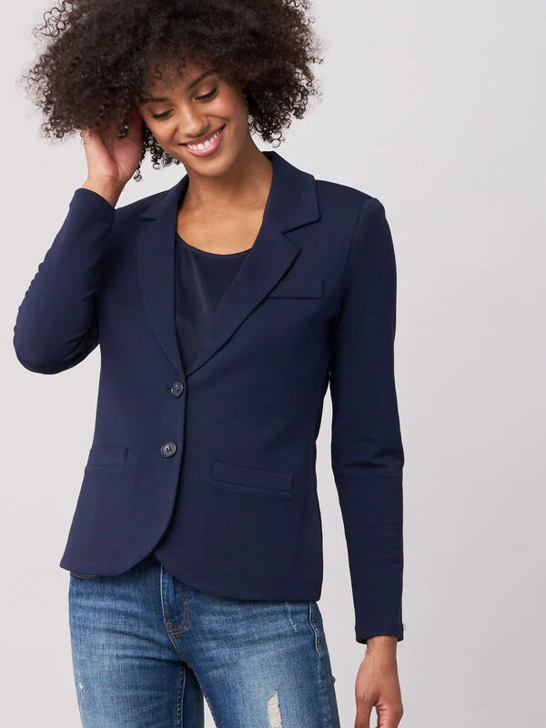 Women's GAP Oversized basic Navy Blue Blazer - THE GREY AREA