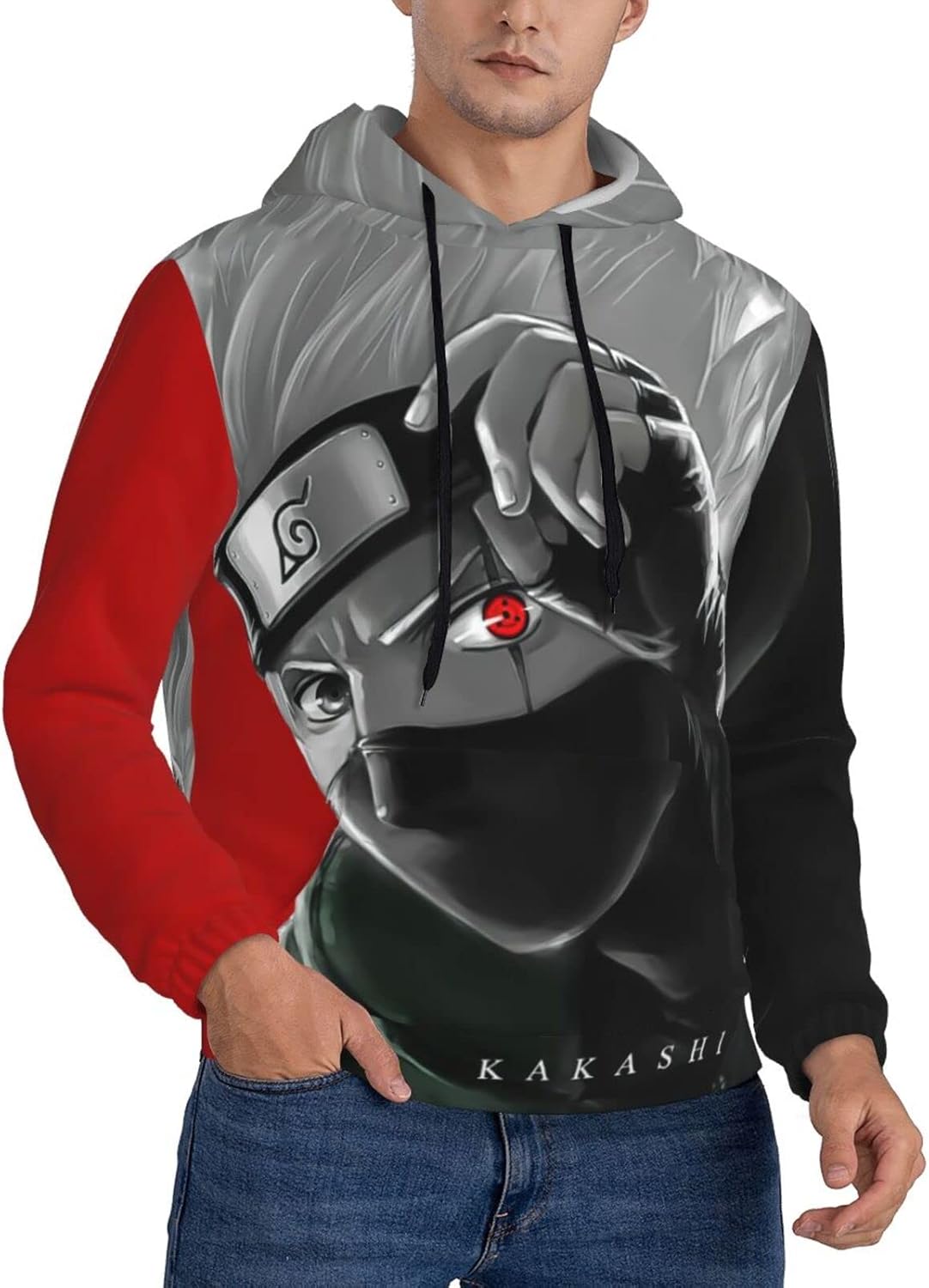 Naruto Kakashi Hataki Graphic 3D Akatsuki Anime Japanese Pullover Hoodie Cosplay