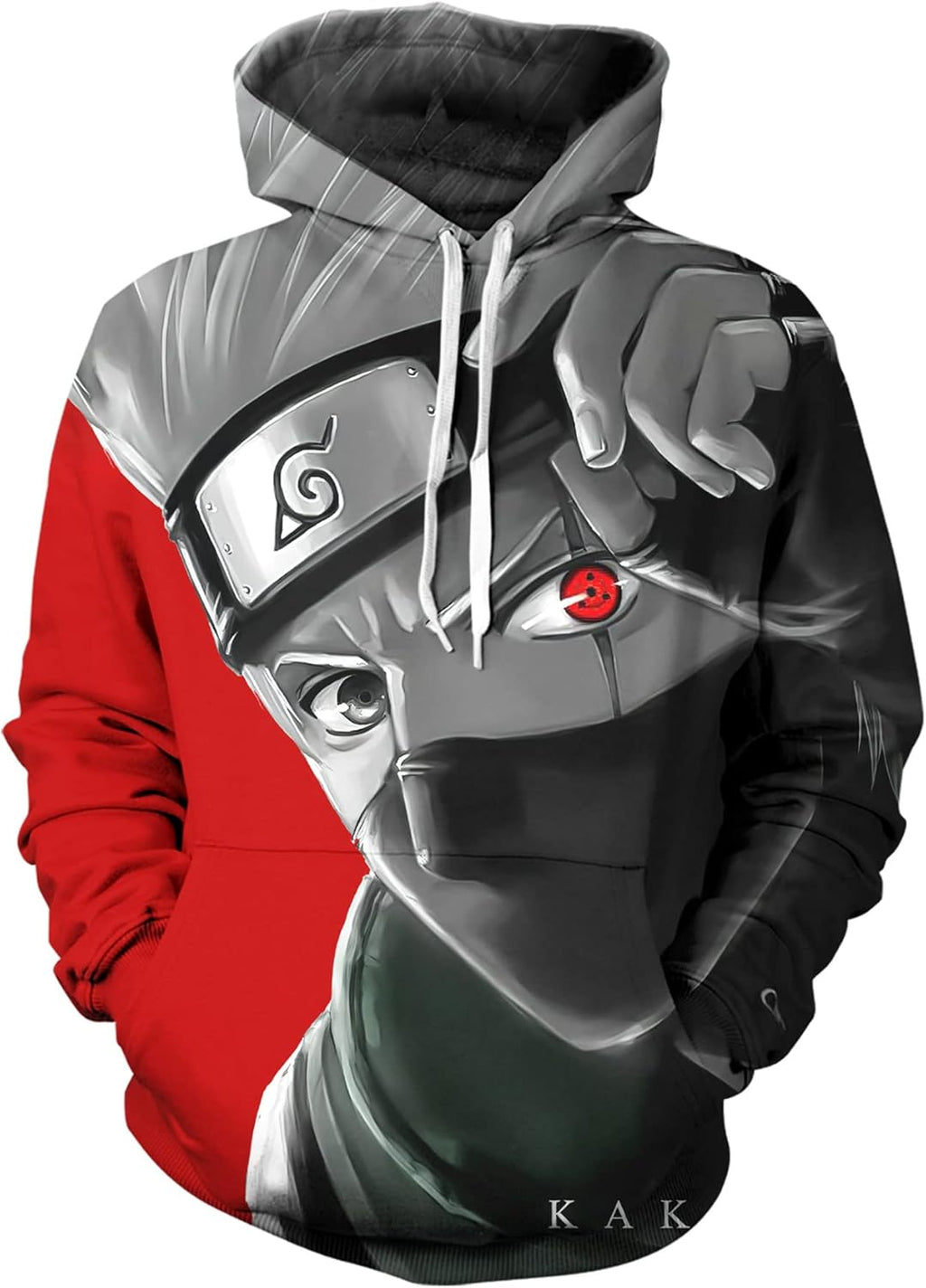 Naruto Kakashi Hataki Graphic 3D Akatsuki Anime Japanese Pullover Hoodie Cosplay