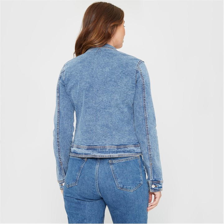 Women's H&M LOGG Denim Long Sleeve Jacket Cropped - THE GREY AREA