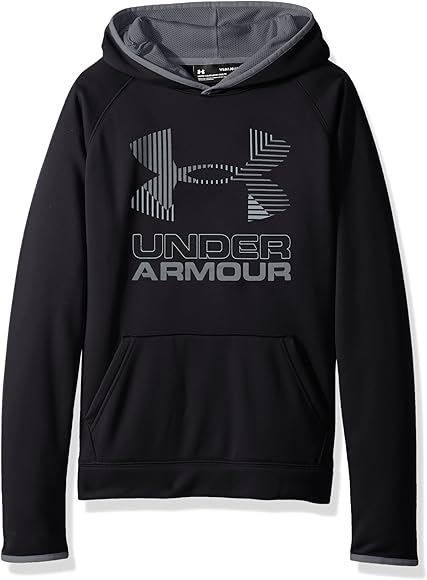 Under Armour Black/Gray loose fit pull over hooded sweatshirt