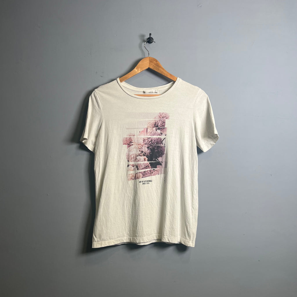 White "Art of Binalle" Tshirt (Mango) - THE GREY AREA