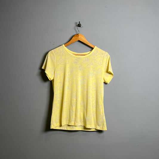 Yellow floral casual t-shirt - THE GREY AREA