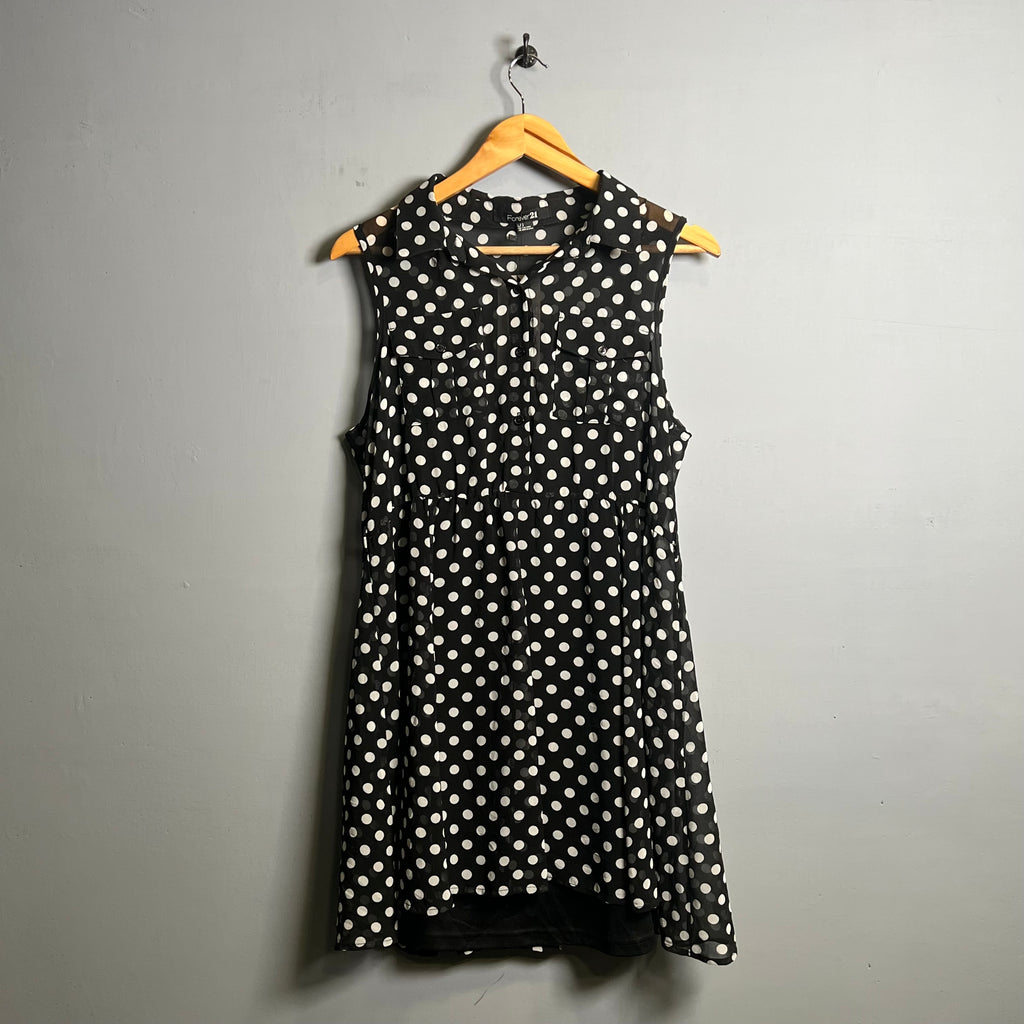 Black and White Polka dots mini dress - THE GREY AREA