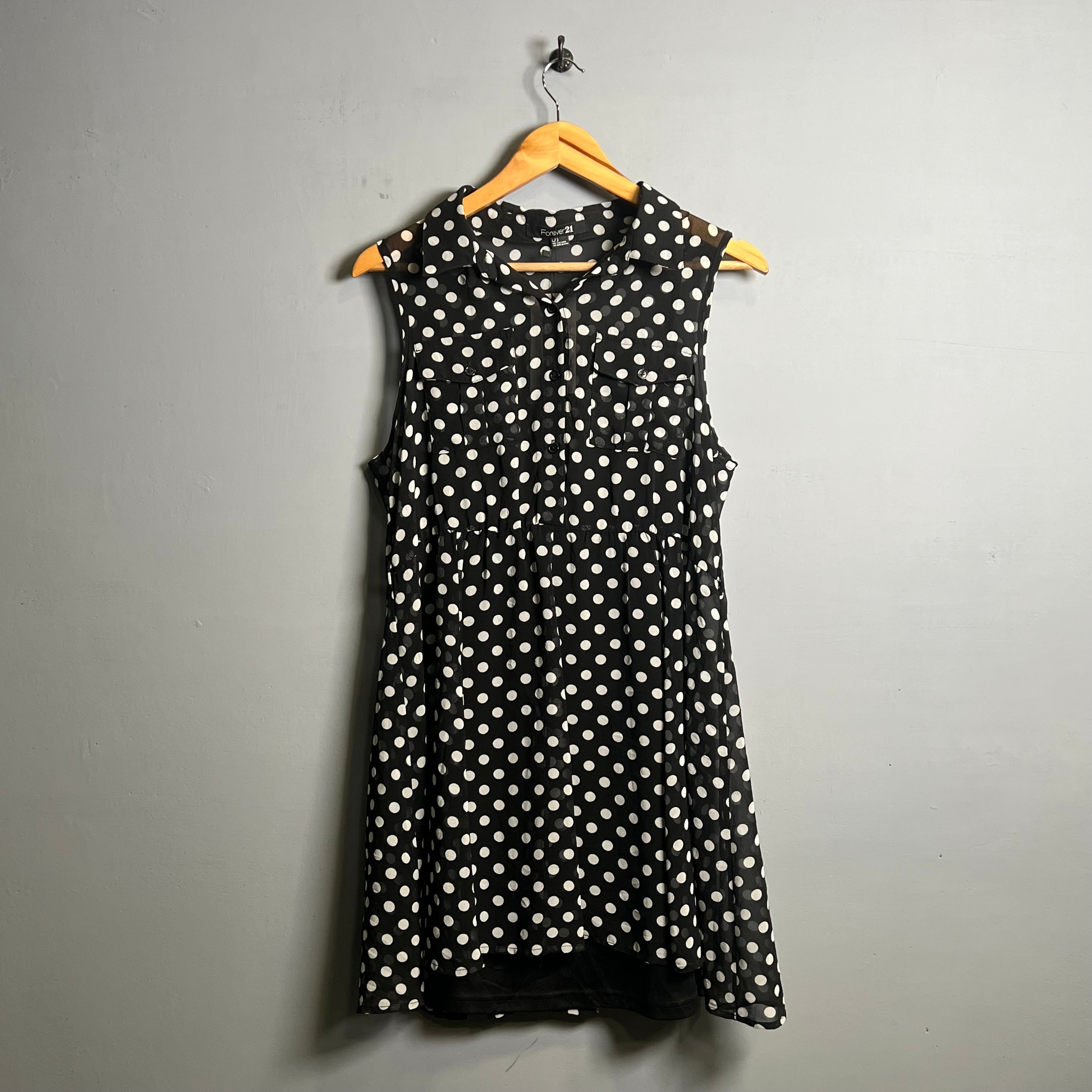 Black and White Polka dots mini dress - THE GREY AREA