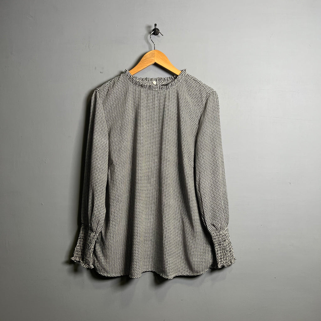 Monochrome Ruffle Top (Creation L) - THE GREY AREA