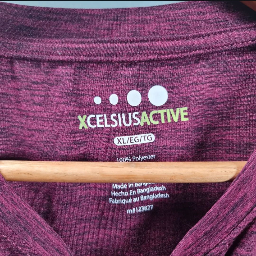 Maroon Sports T-shirt (Xcelsius Active) - THE GREY AREA