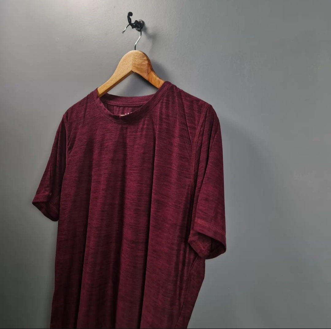 Maroon Sports T-shirt (Xcelsius Active) - THE GREY AREA