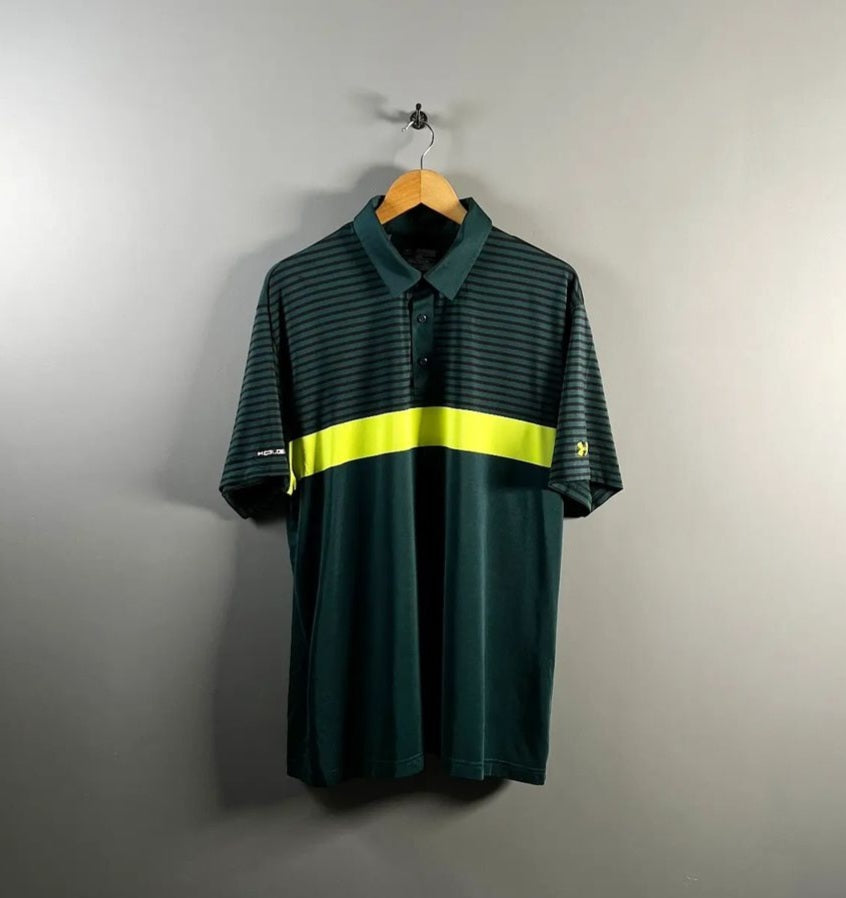 Green stripes Polo Shirt (UnderArmour) - THE GREY AREA