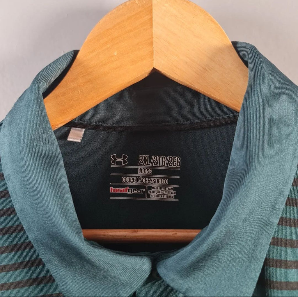 Green stripes Polo Shirt (UnderArmour) - THE GREY AREA