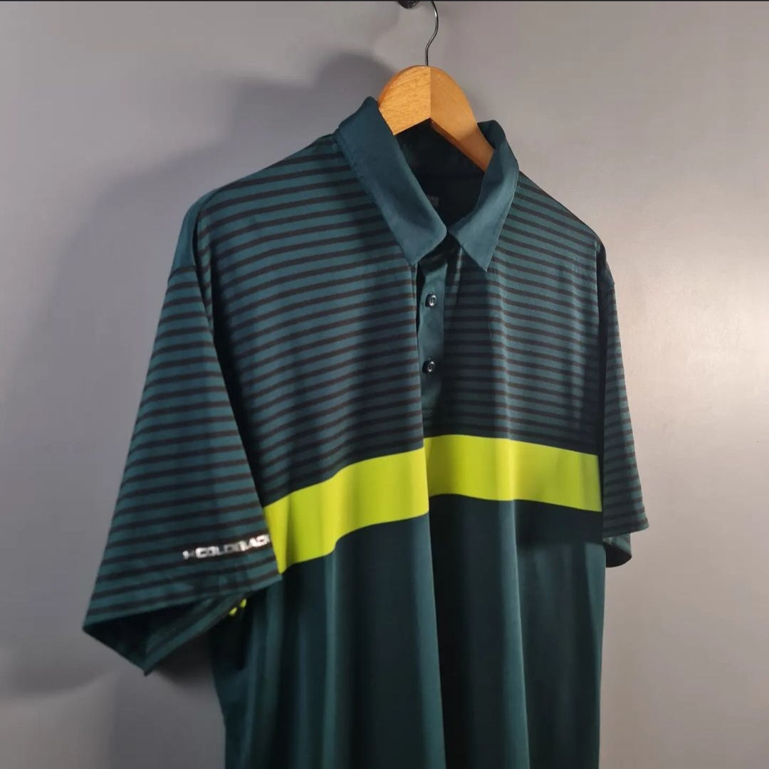 Green stripes Polo Shirt (UnderArmour) - THE GREY AREA