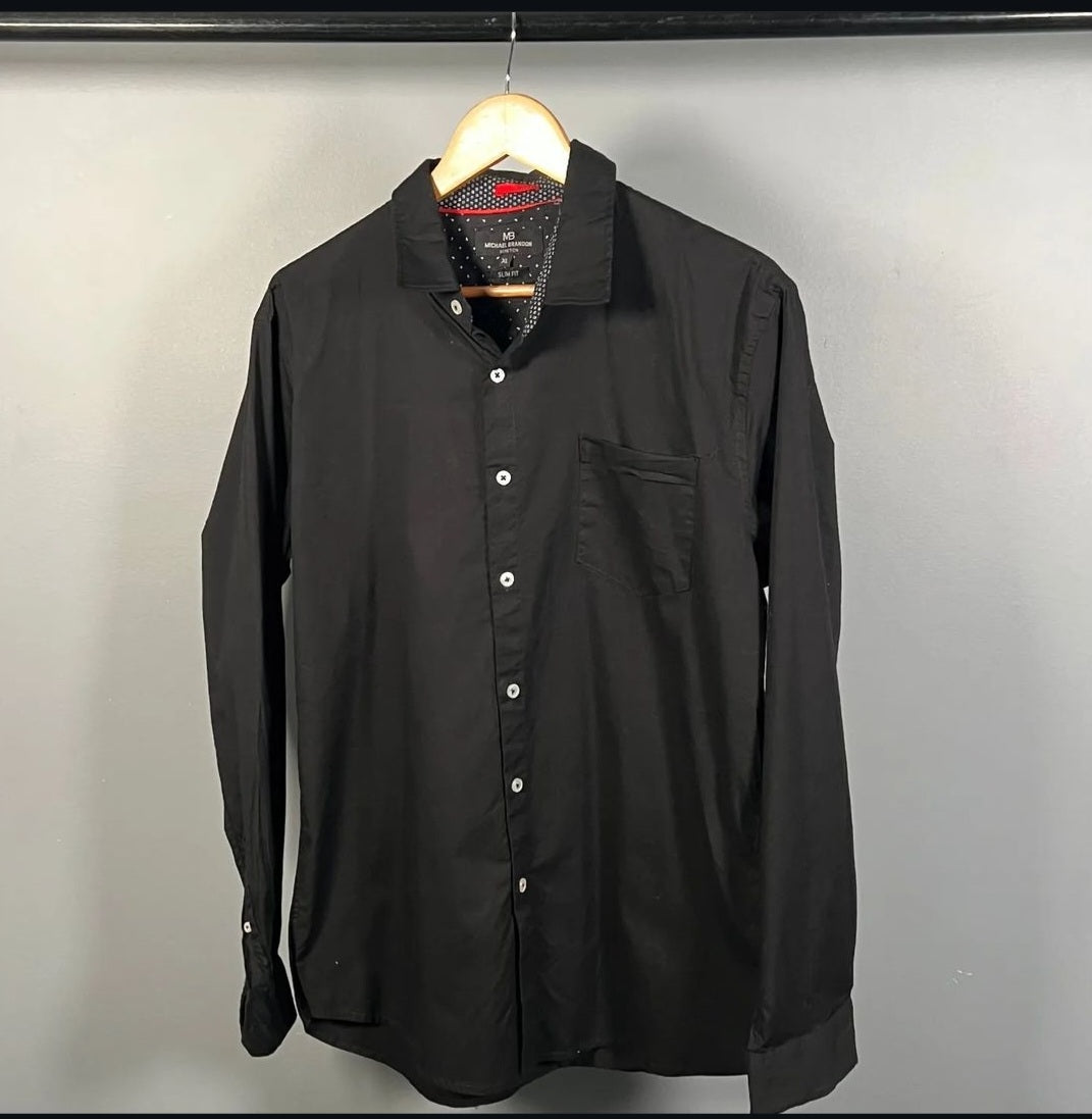 Plain Black premium Shirt (Micheal Brandon) - THE GREY AREA