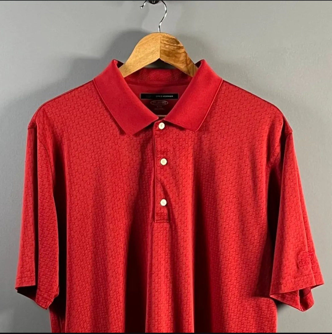 Red Play Dry Golf Polo Shirt (Greg Norman) - THE GREY AREA