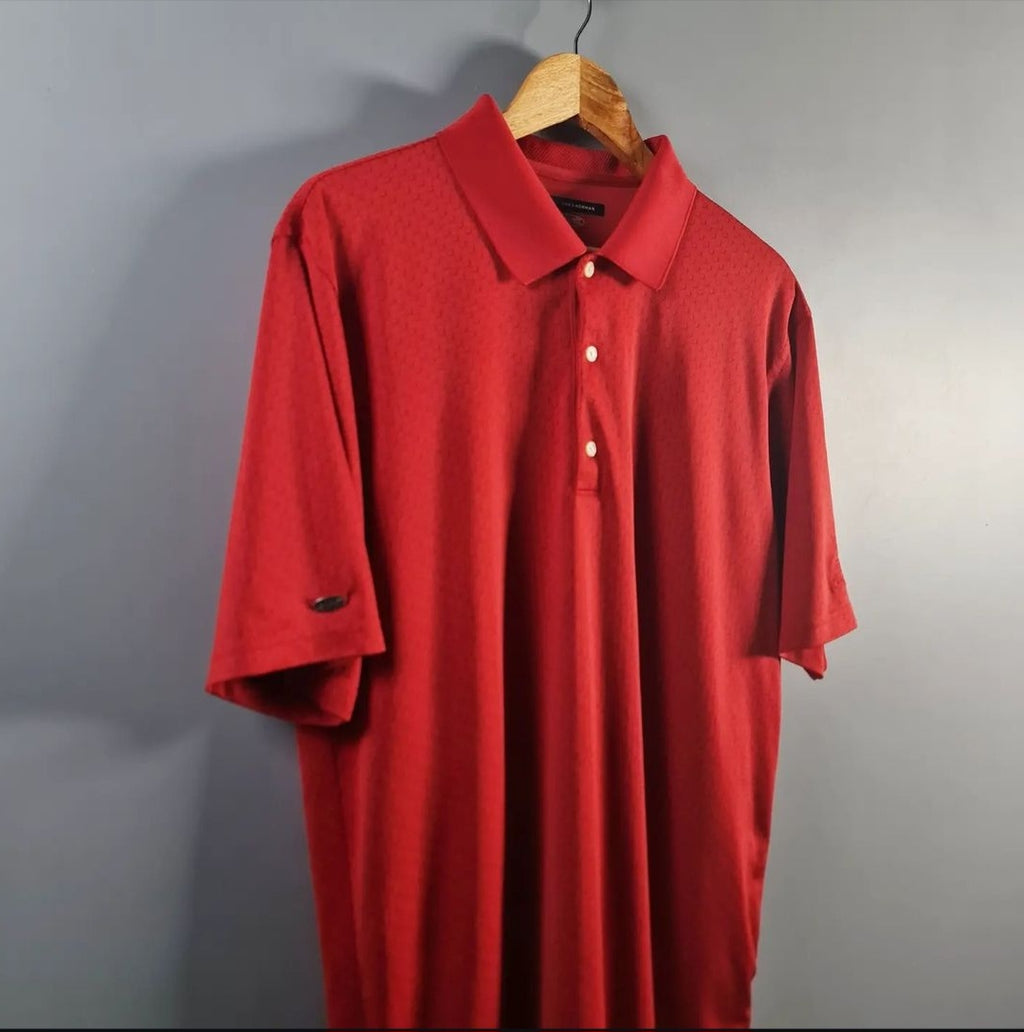 Red Play Dry Golf Polo Shirt (Greg Norman) - THE GREY AREA