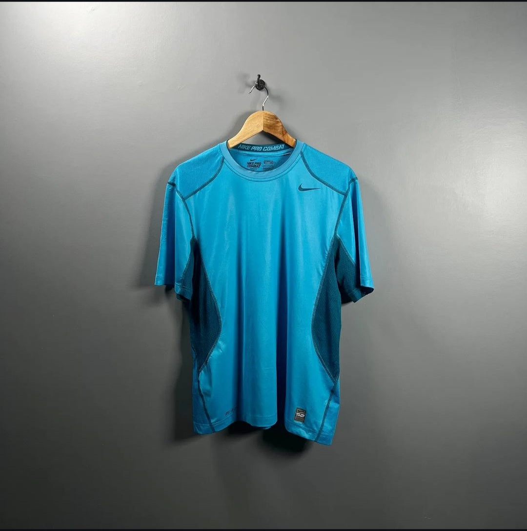 Blue Combat Dri-fit T-shirt (Nike Pro) - THE GREY AREA